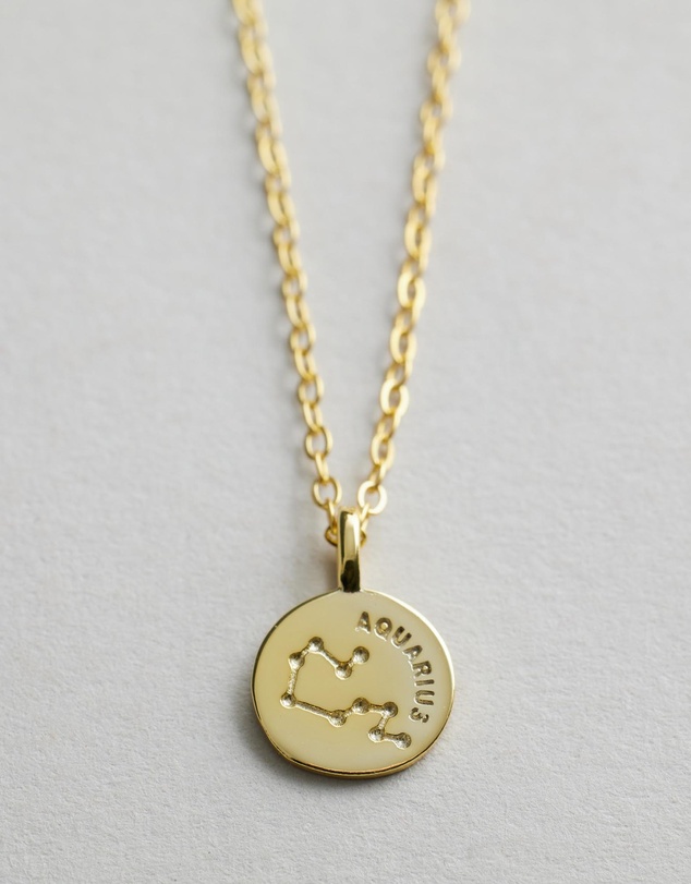Native Sol - Aquarius Star Sign Pendant Necklace
