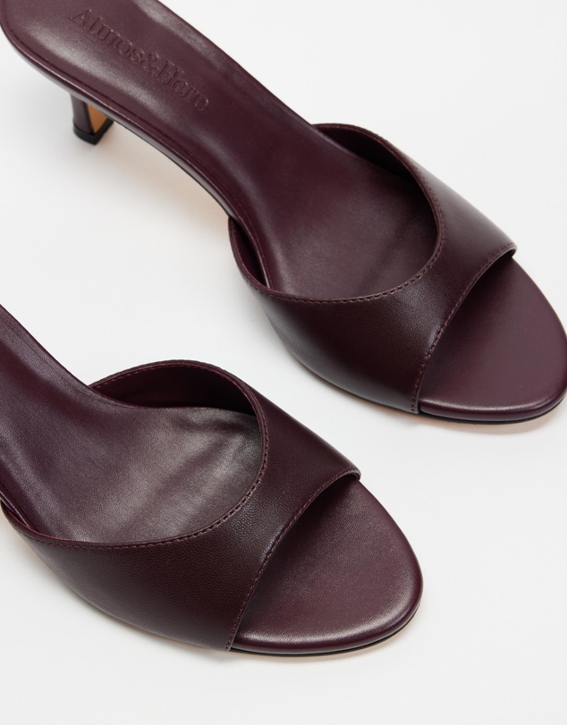 Atmos&Here - Rosie Peep Toe Leather Heels