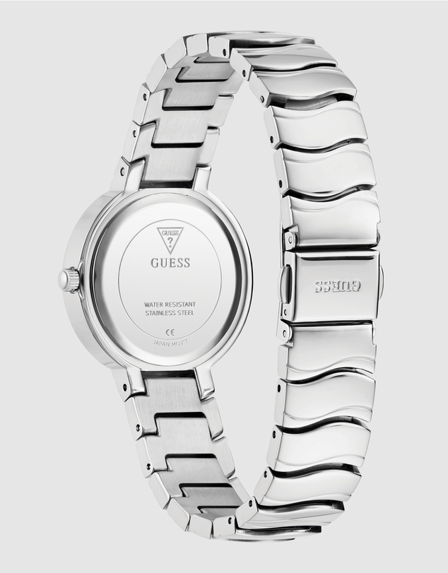 GUESS - Guess Ladies Silver Tone 30mm Analogue Watch