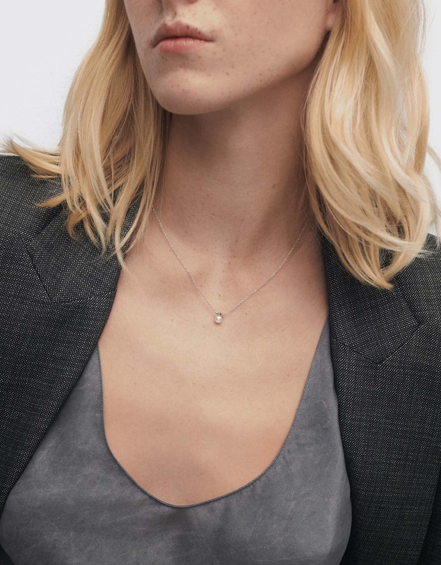 PDPAOLA - La Perla Solitary Silver Necklace
