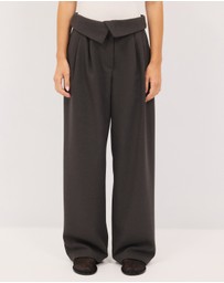 Calli - Tate Fold Over Waist Suit Pants