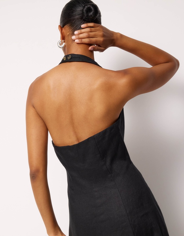AERE - Rosa Linen Halter Midi Dress