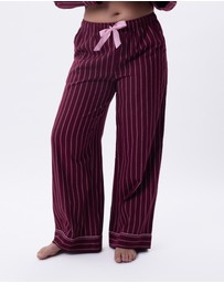Bras N Things - Claire Long Pant - Print Stripe