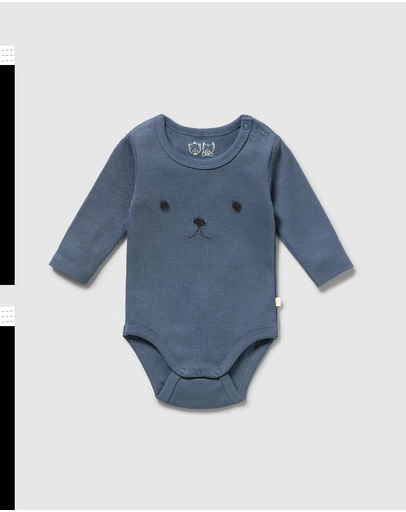Wilson & Frenchy - Organic Rib Long Sleeved Bodysuit - Babies