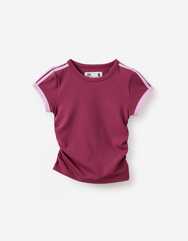 Cotton On Kids - Soft Stretch Active Gathered Short Sleeve Baby Tee