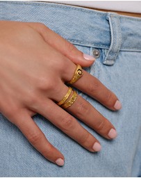 Arms Of Eve - Eros Gold Textured Ring - Small