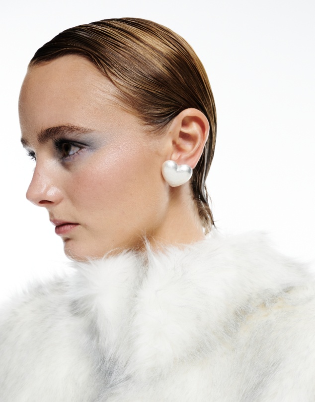 Sunday Stephens - Frosted Heart Earring