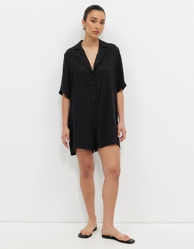 Calli - Cupro Slouch Playsuit