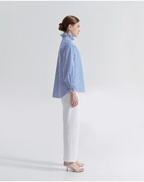 IDA+S - Lily Stripe Flounce Top