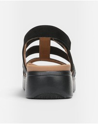 Vionic - Sabrina Flatform Sandal - Black Suede