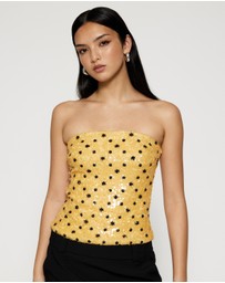 Lover - Astrid Sequin Strapless Top