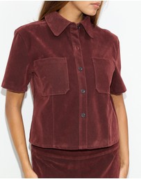 Dazie - Bailey Faux Suede Shirt