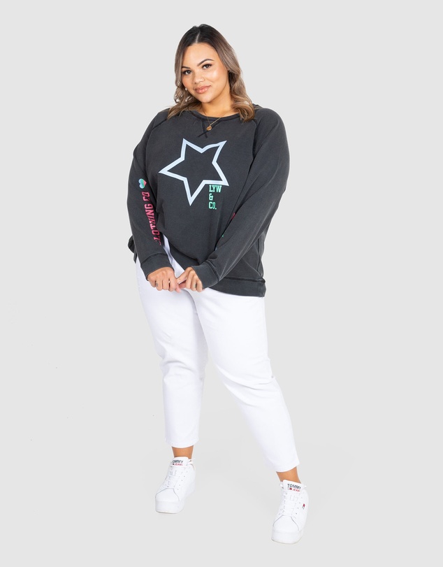 Love Your Wardrobe - LYW & Co Multi Print Sweat Top