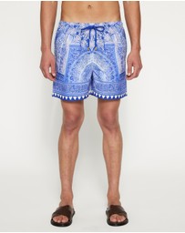 Camilla - Mid Length Boardshorts With Elastic Waist