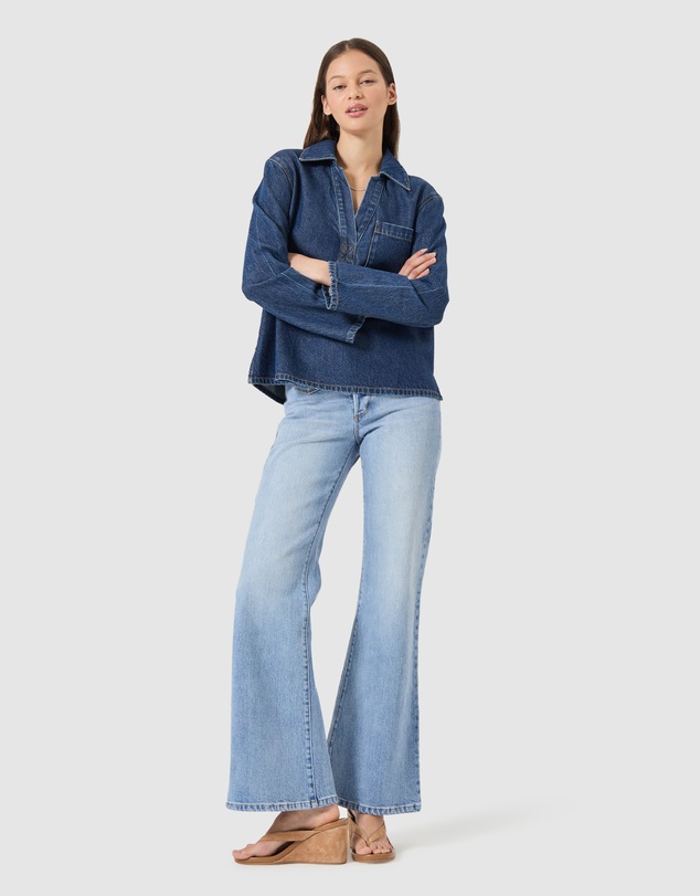Rolla's - Marfa Shirt - Pacific Blue