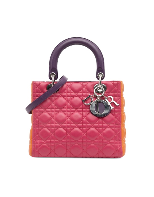 Pre-Loved by Azura Reborn - Pre-Loved Medium Tricolor Lambskin Cannage Lady Dior