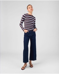 MVN - Stripe Long Sleeve Knit Top