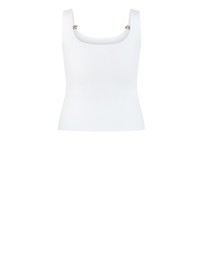 City Chic - Plus size Arami Strap Detail Top - ivory