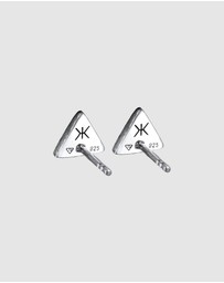 Kuzzoi - ICONIC EXCLUSIVE - Earrings Triangle Matt in 925 Sterling Silver Oxidized