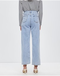 KAJA Clothing - Petite Mom Ula Jeans - Light Blue