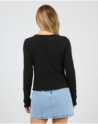 All About Eve - Tarni Knit Top Black