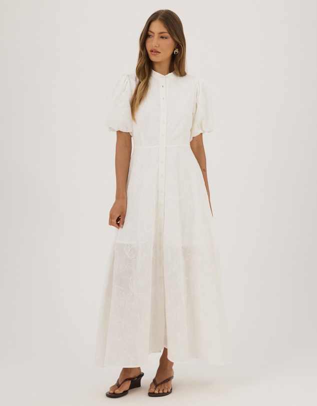 Atmos&Here - Pippa Puff Sleeve Midi Dress