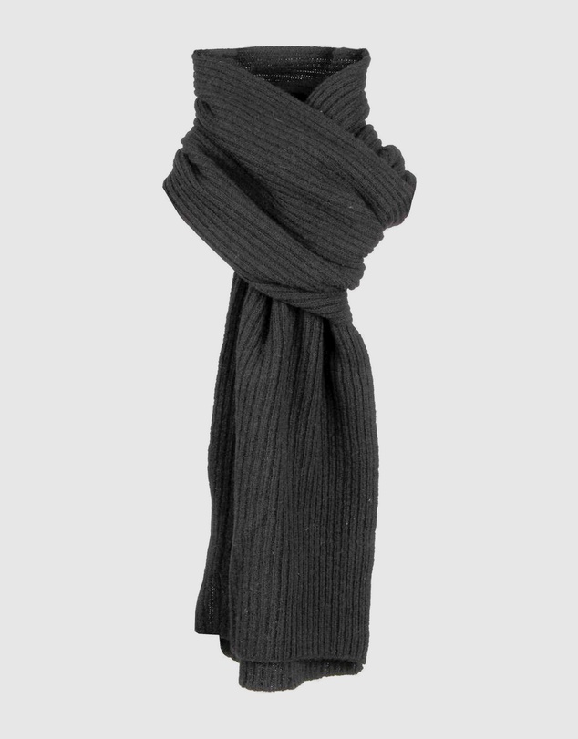 DENTS - Ribbed Lambswool Blend Knitted Scarf