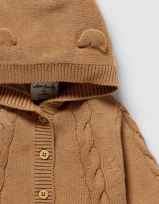 Wilson & Frenchy - Organic Knitted Cable Jacket - Babies