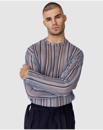 Justin Cassin - Chad Sheer Stripe Top