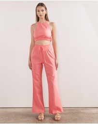 Dazie - Lovers Rock Linen Blend Halter Top