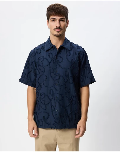 Scotch & Soda - Jacquard Short Sleeve Shirt