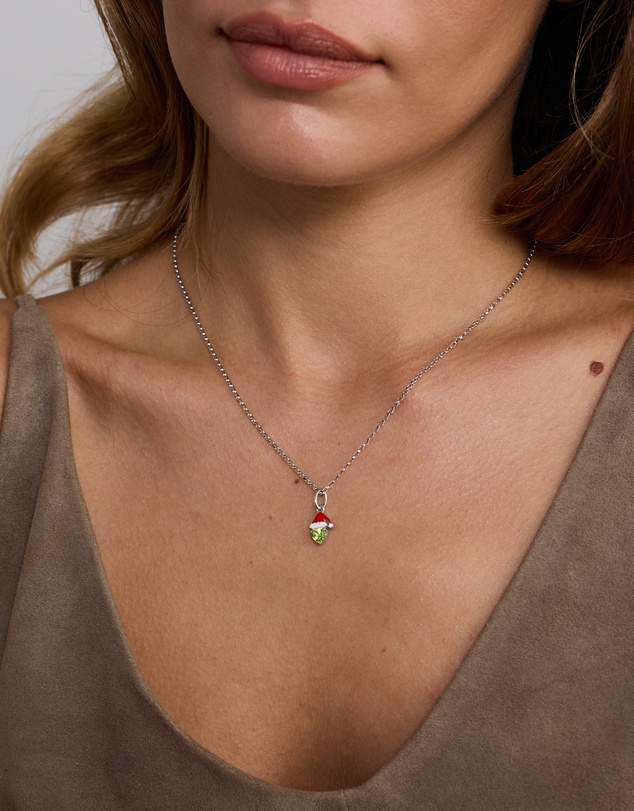Michael Hill - Christmas Pendant with Peridot and Enamel in Sterling Silver