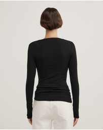 Witchery - Metal Trim Long Sleeve Top