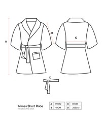 Linen House - Nimes Pure Linen Short Robe