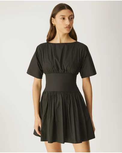 Atmos&Here - Nicky Cotton Poplin Mini Dress