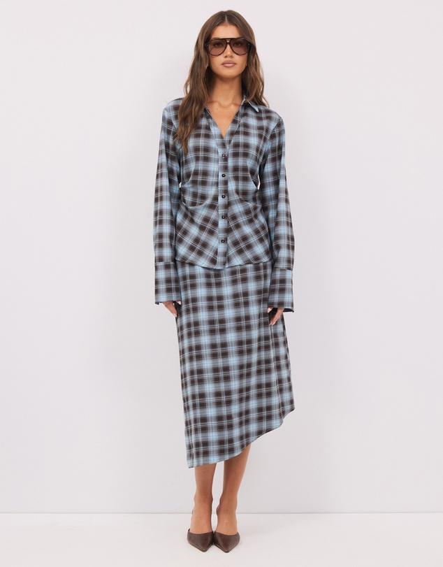 Calli - Lucy Check Pin Tuck Shirt
