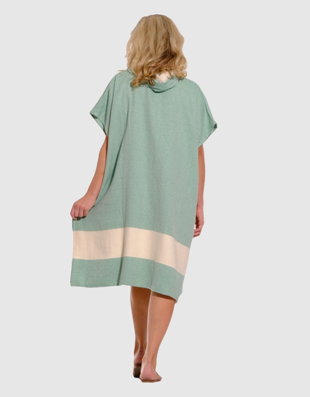 Tolu Australia - Adult Hooded Beach Towel in Green – Quick-Dry Swim Poncho for Swimming & Surfing