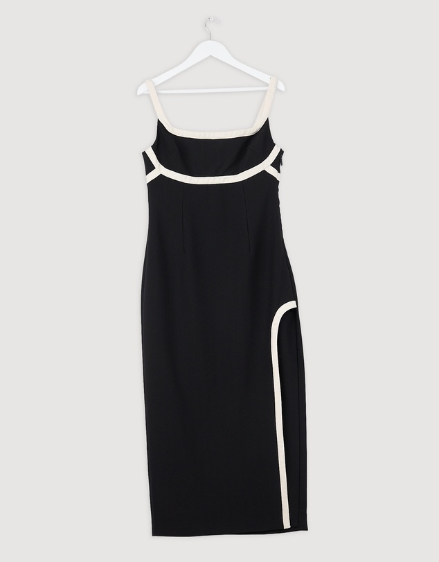 Revibe - Repaired BY JOHNNY. Saraya Scoop Split Dress - AU 12