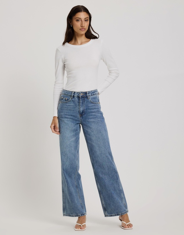 Atmos&Here - Charlize Wide Leg Jeans