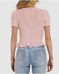 Amelius - Skylight Short Sleeve Shirred Top