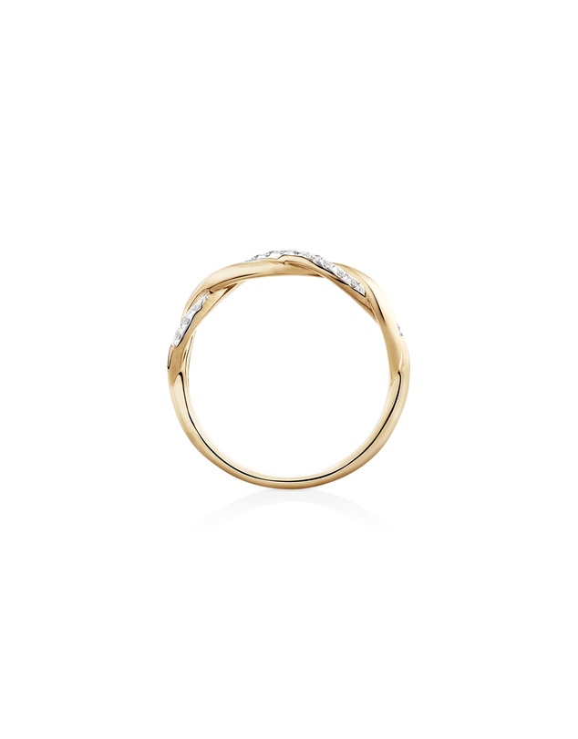 Michael Hill - Twist Ring with 0.20 Carat TW of Diamonds in 10kt Yellow Gold