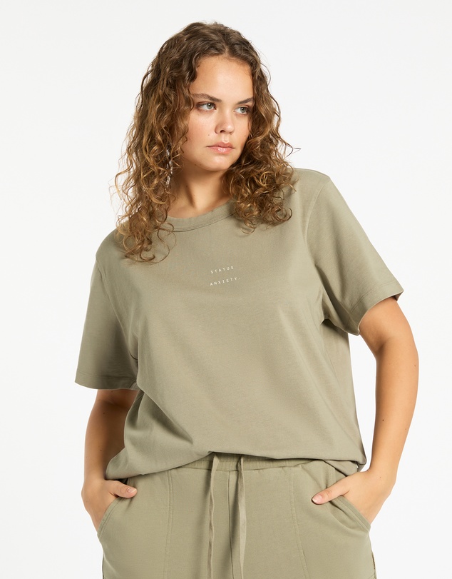 Status Anxiety - Feels Right T-Shirt With Logo