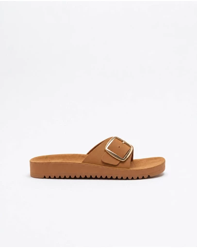 Walnut Melbourne - Selena Leather Slide