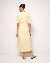 AERE - Rani Linen Midi Dress