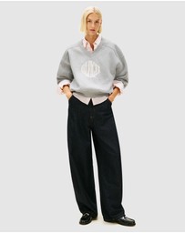 Tommy Hilfiger - Flex Fleece Logo Embroidery V-Neck Sweatshirt