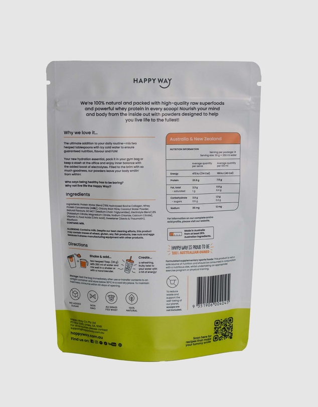 Happy Way - Apple Peach Whey Protein Water Powder