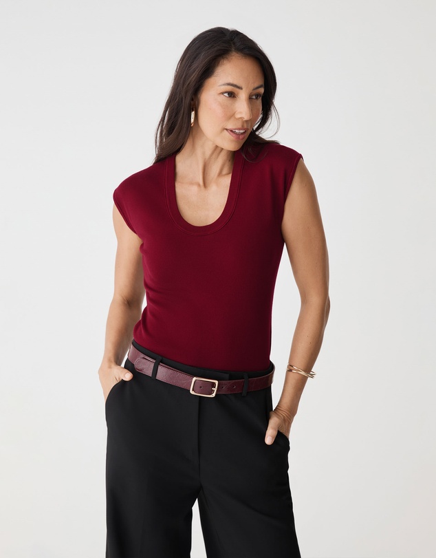 Forcast - Laura Tencel Scoop Neck Knit