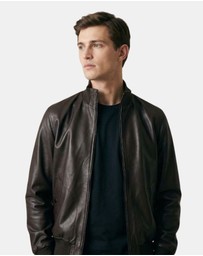 Henry Bucks - McKinnon Stefano Accorsi Leather Bomber Jacket