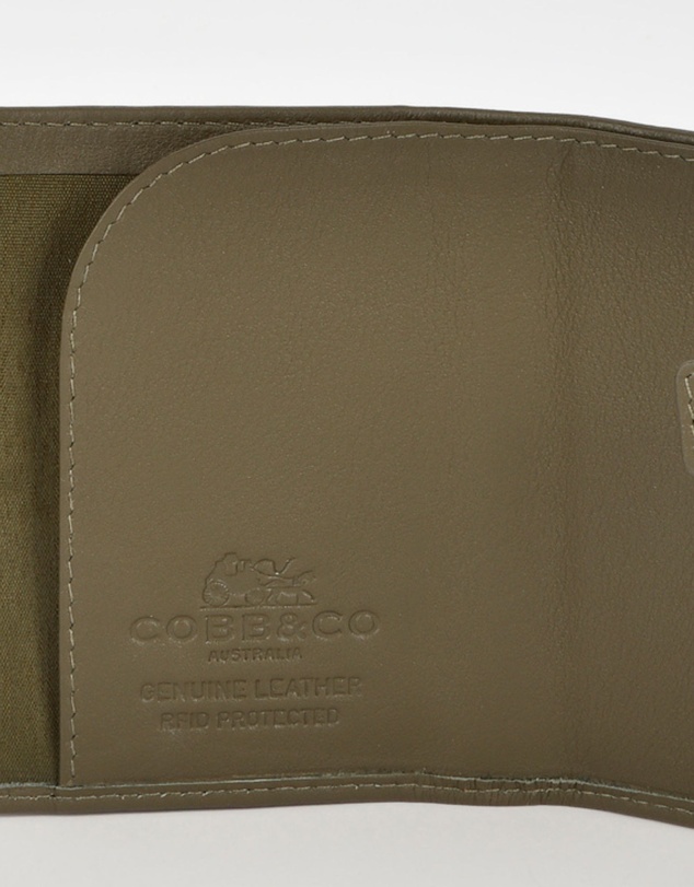 Cobb & Co - Healy Metal Chamber RFID Safe Leather Card Wallet