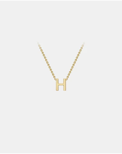 Zoe Olivia - 9K Gold Initial H Necklace
